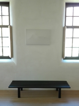 A black Martin Visser museum bench