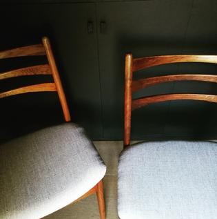 A pair of Danish midcentury palissander diningchairs