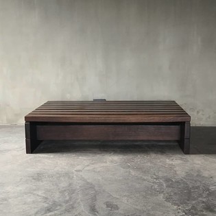 A solid wenge slat bench or coffeetable by Walter Anthonis, 70s