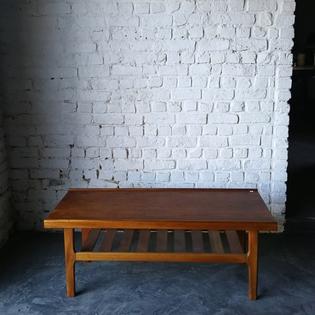 A teak vintage bench or coffeetable