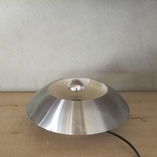 Aluminium wallscone or table lamp, midcentury vintage