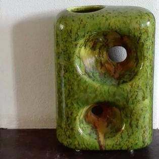 Beautiful green ceramic vase