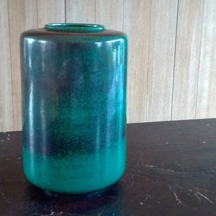 Beautiful green ceramic vase by Steuler, Germany