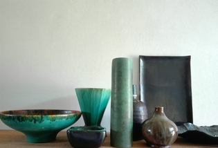 Collection of ceramic vases and plates