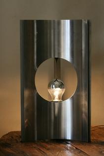 Metal chrome table lamp