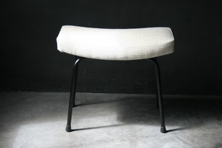 Newly upholstered footstool