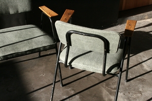 Pair of armchairs by Guariche