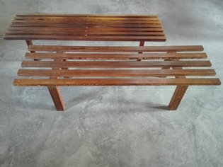 pair of benches wenge wood, one by Martin Visser