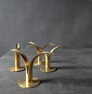 Pair of swedish brass chandeliers by Ystadt