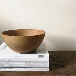 Patinated wooden bowl