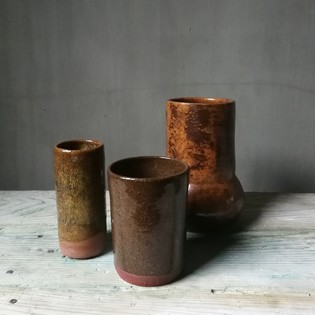 Selection of mid century vintage ceramic vases