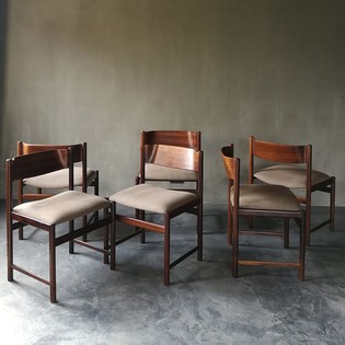 Set of 6 rosewood diningchairs possibly Cees Braakman for Pastoe, 50s