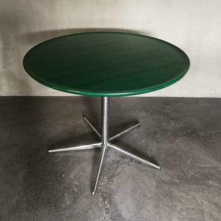 Unusual swedish table with green tabletop, 60's