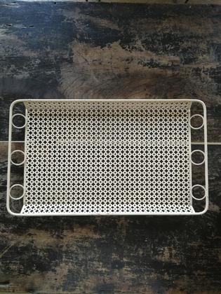 white metal matégot tray